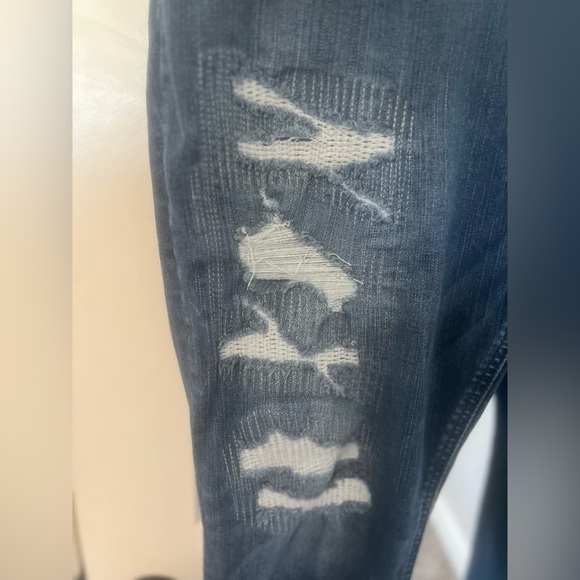 TORRID Size 22R Bombshell Skinny Jeans - Distressed / Raw Hems - SUPER Stretchy - Picture 2 of 8